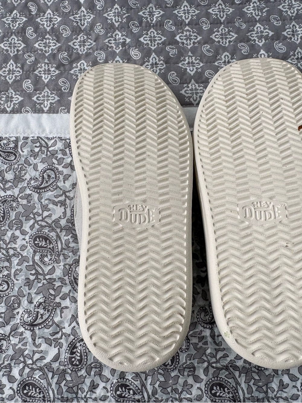 Hey Dude Women's Slip-On Mules in Light Gray Suede - Picture 5 of 6